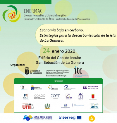 Seminario ENERMAC: &quot;Economía baja en carbono. Estrategias para la descarbonización de la isla de La Gomera&quot;